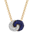 Phillips House 18k Yellow Gold, Diamond & Blue Sapphire Medium Duet Necklace