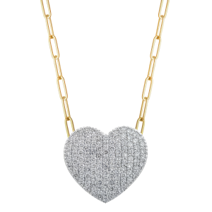 Phillips House 18k Yellow Gold & Diamond Infinity Heart Necklace