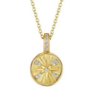 Penny Preville 18k Yellow Gold & Diamond Star Medallion Necklace