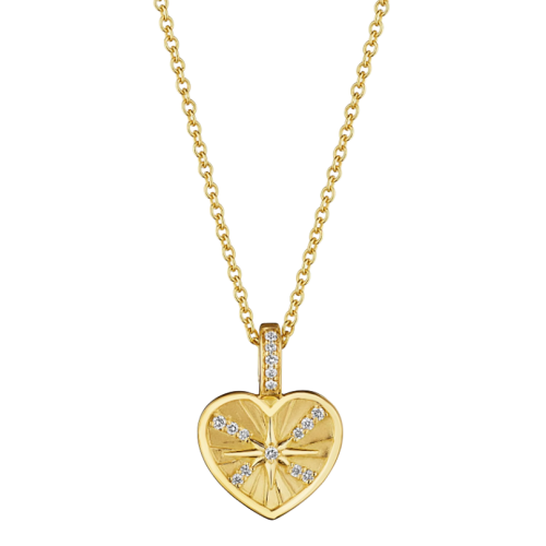 Penny Preville 18k Yellow Gold & Diamond Petite Heart 