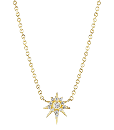 Penny Preville 18k Yellow Gold & Diamond Petite Star Pendant