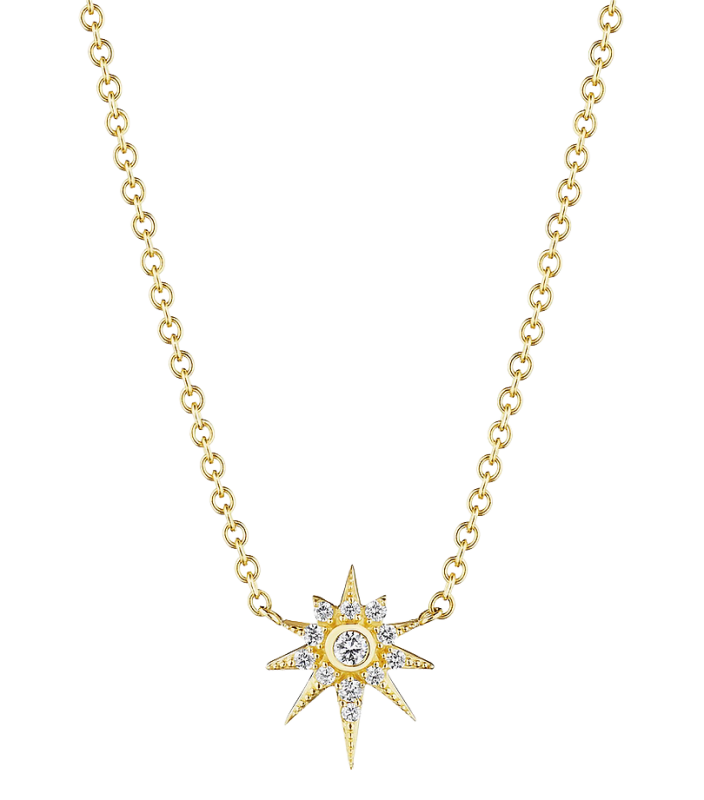 Penny Preville 18k Yellow Gold & Diamond Petite Star Pendant