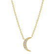 Penny Preville 18k Yellow Gold & Diamond Petite Moon Necklace