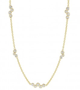 Penny Preville 18k Yellow Gold "Stardust" Diamonds by the Yard Cluster Chain