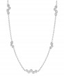 Penny Preville 18k White Gold Diamonds By the Yard Cluster Necklace