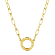 Penny Preville 18k Yellow Gold Engraved Circle Necklace