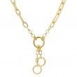 Penny Preville 18k Yellow Gold High Polish Circle & Link Necklace.