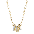 Penny Preville 18k Yellow Gold & Diamond 3-Ring Charm Neckace