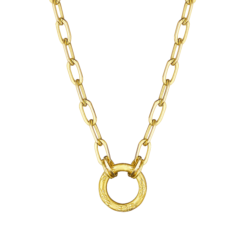 Penny Preville 18k Yellow Gold Open Engraved Ring