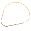 18k Yellow Gold & Diamond Scalloped Necklace