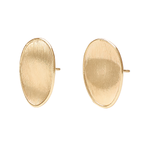 Marco Bicego 18k Yellow Gold Lunaria Collection Engraved Stud Earrings