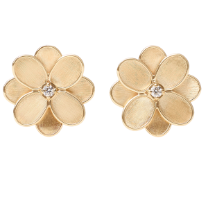 Marco Bicego 18k Yellow Gold & Diamond Petali Collection Flower Earrings