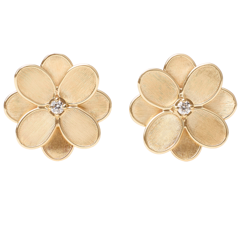 Marco Bicego 18k Yellow Gold & Diamond Petali Collection Flower Earrings
