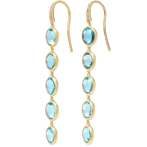 Marco Bicego 18k Yellow Gold, Topaz & Diamond Jaipur Collection Earrings