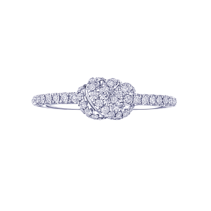 Kwiat Platinum & Diamond Petite Love Knot Ring