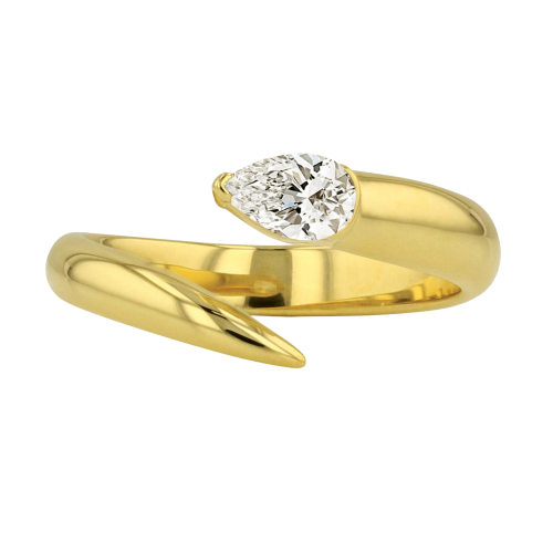 Phillips House 18k Yellow Gold & Diamond Tip to Tail Ring