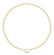 14k Yellow Gold & Diamond Paperclip Link Necklace