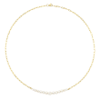 14k Yellow Gold & Cultured Pearl Paper Clip Link Necklace