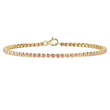 14k Yellow Gold & Pink Sapphire Tennis Bracelet
