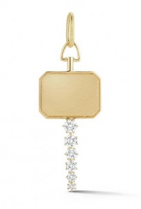 Jade Trau 18k Yellow Gold & Diamond Catherine Key Charm