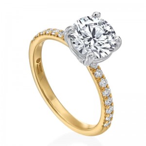 1.95ct Yellow Gold Round Brilliant Cut Solitaire Diamond Engagement Ring