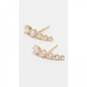 18k Yellow Gold Ara Five Stone Earrings