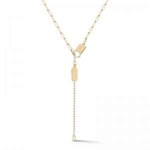 18k Yellow Gold Bette Lariat Necklace