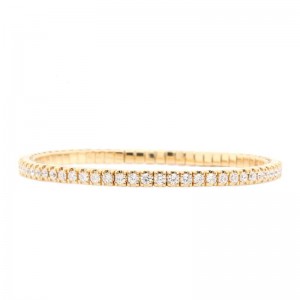 3.00ctw Yellow Gold Stretch Diamond Bracelet