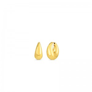 Roberto Coin Yellow Gold Teardrop Hoop Earrings