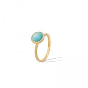 Marco Bicego Jaipur Color Collection Yellow Gold Turquoise Stackable Ring