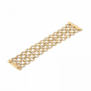 Marco Bicego Jaipur Collection Yellow Gold Three Row Link Bracelet