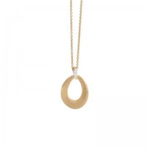 Marco Bicego Lucia Collection Yellow Gold Diamond Loop Pendant