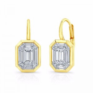 Rahaminov White Gold Diamond Bar Pendant Necklace