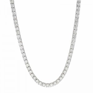 19.76ctw White Gold Diamond Tennis Necklace