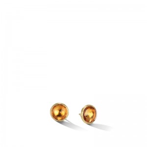 Marco Bicego Jaipur Color Collection Yellow Gold Citrine Gemstone Large Stud