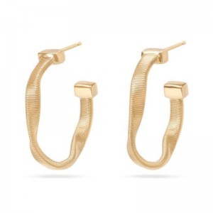 Marco Bicego Marrkech Collection Yellow Gold Twisted Hoop Earrings