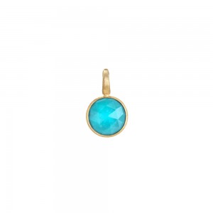 Marco Bicego Jaipur Color Collection Yellow Gold Small Stackable Turquoise Pendant
