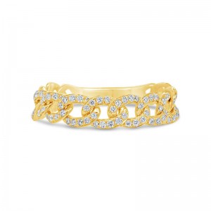 Yellow Gold Diamond Link Ring