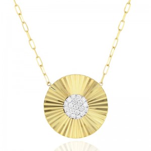 Phillips House Yellow Gold Diamond Pave Aura Necklace
