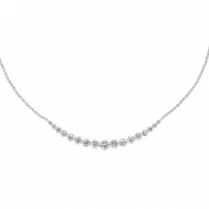 White Gold "Smiley" Diamond Necklace