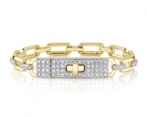 Yellow Gold Diamond Link Bracelet
