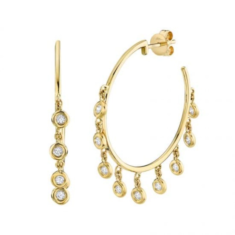 https://www.simonsjewelers.com/upload/product/Yellow Gold Diamond Shaker Huggie Hoop Earrings