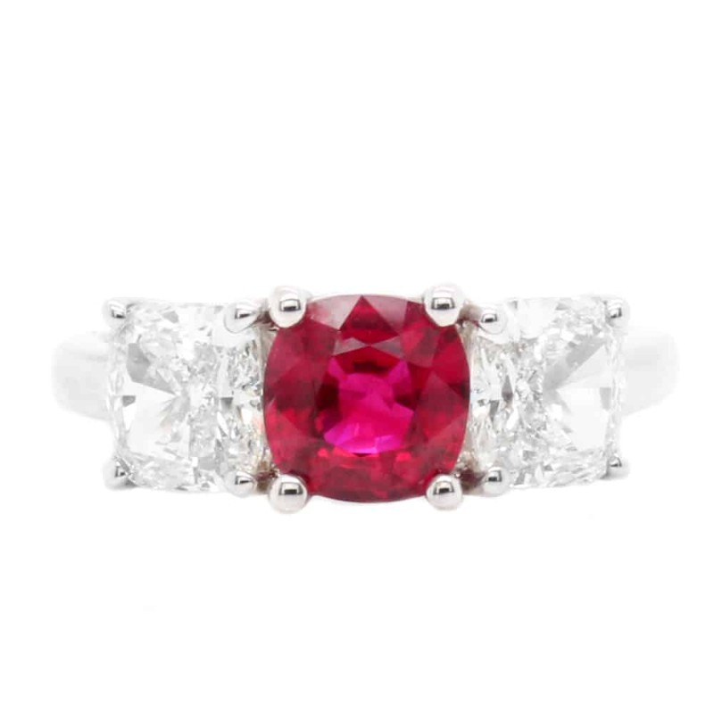 https://www.simonsjewelers.com/upload/product/3-Stone Platinum Cushion Cut Ruby & Diamond Ring with 1.32ct Center
