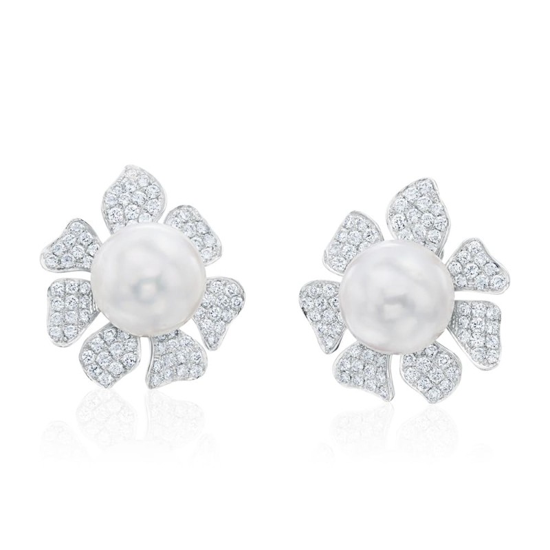 https://www.simonsjewelers.com/upload/product/2.34ctw White Gold Diamond & Pearl Flower Earrings