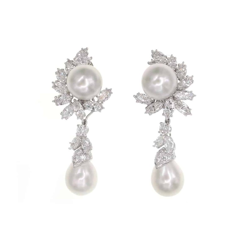 https://www.simonsjewelers.com/upload/product/9.50ctw Platinum Diamond & Pearl Drop Earrings
