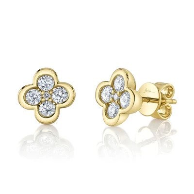 https://www.simonsjewelers.com/upload/product/Yellow Gold Diamond Clover Stud Earrings