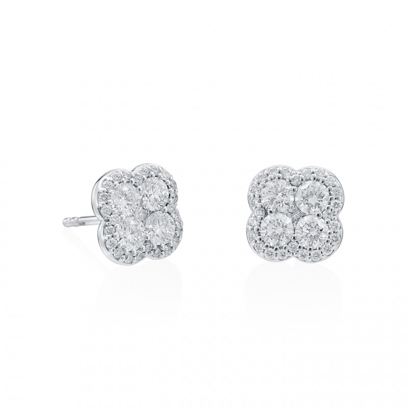 https://www.simonsjewelers.com/upload/product/White Gold Diamond Clover Stud Earrings
