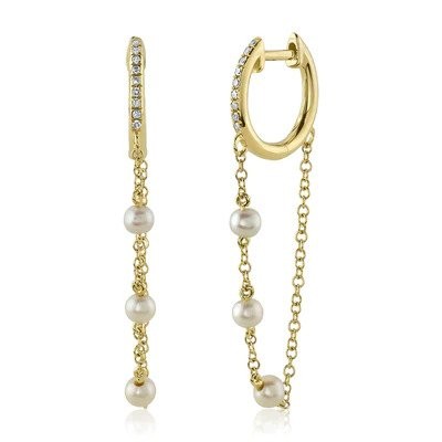 https://www.simonsjewelers.com/upload/product/Yellow Gold Diamond & Cultured Pearl Huggie Dangle Earrings