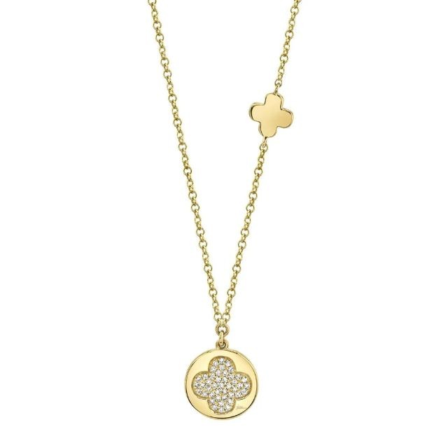 https://www.simonsjewelers.com/upload/product/Yellow Gold Diamond Pave Clover Necklace