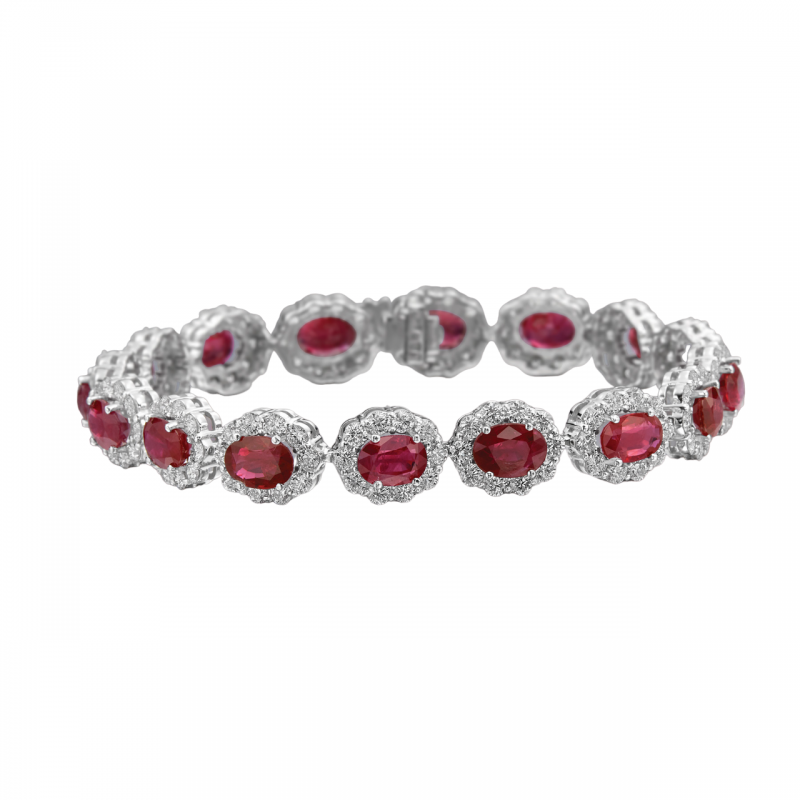 https://www.simonsjewelers.com/upload/product/15.08ctw White Gold Burmese Ruby and Diamond Halo Bracelet